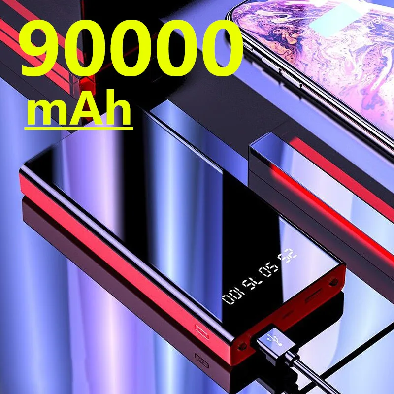 Внешний аккумулятор высокой емкости на 90000 мА · ч с USB-портами | Мобильные телефоны