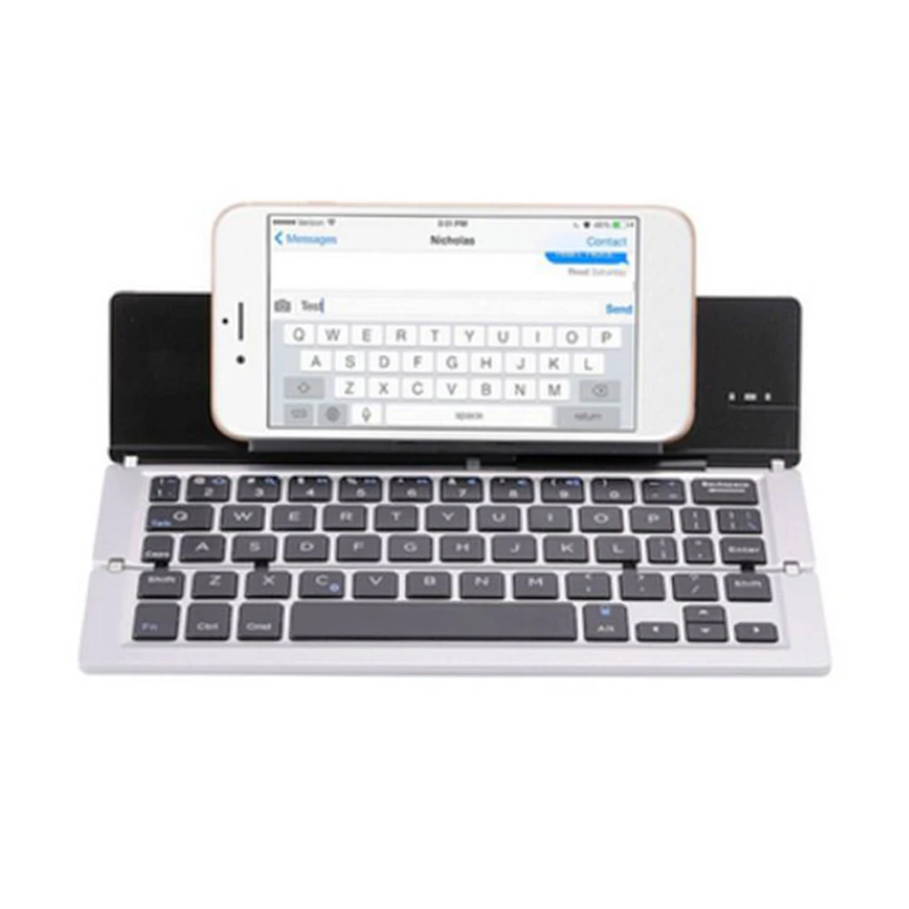 

59 Key Portable Folding Keyboard Wireless Plug And Play Universal Bracket X Architecture Aluminum Alloy Bluetooth Ultra Slim USB