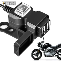 motorcycle socket splitter waterproof9 90v motorbike universal cigarette lighter dual usb charger power adapter for mobile phone