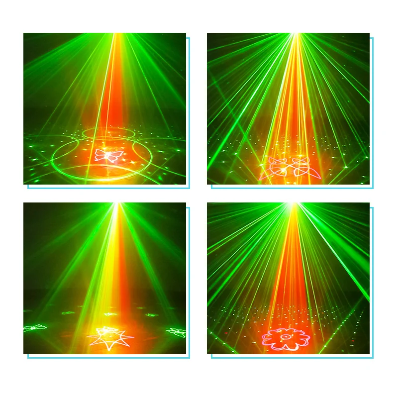 Лазерная лампа 48 узор мини led Голосовое управление сценические огни