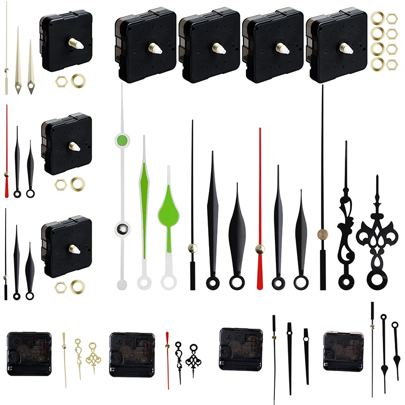 

1 Set Mute Large Wall Clock With Hook Quartz Clock Movement DIY Pointer Repair Parts Watch Hand Clock Movement