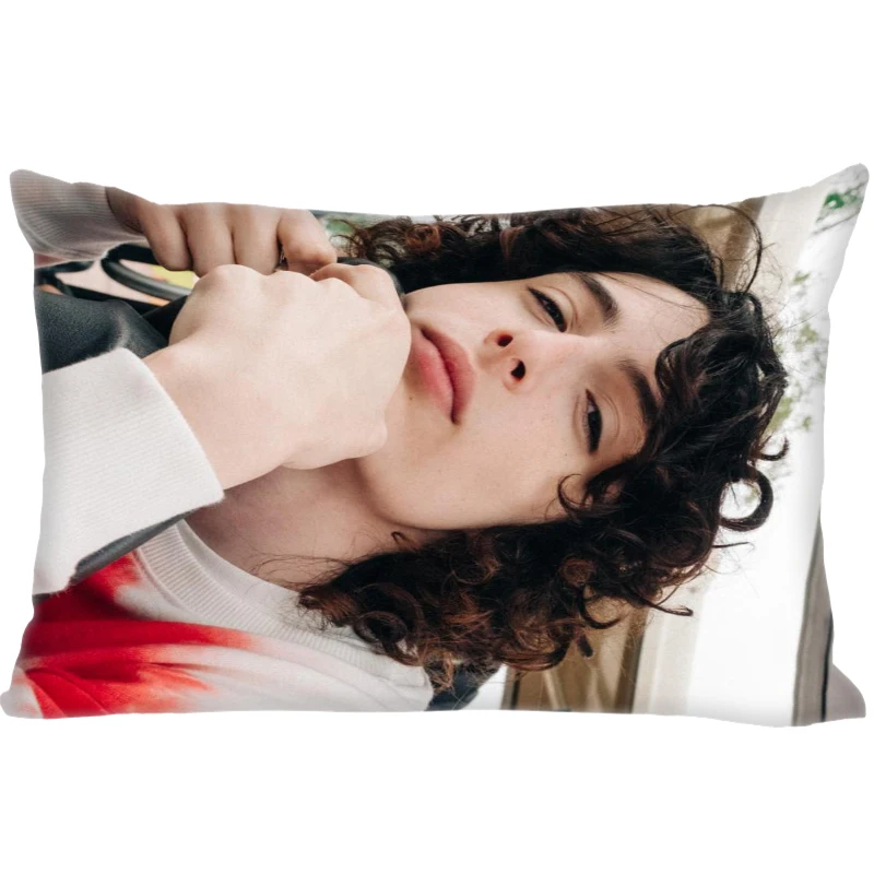 

Finn Wolfhard Pillow Cover Bedroom Home Office Decorative Pillowcase Rectangle Zipper Pillow Cases Satin Fabric A12.21