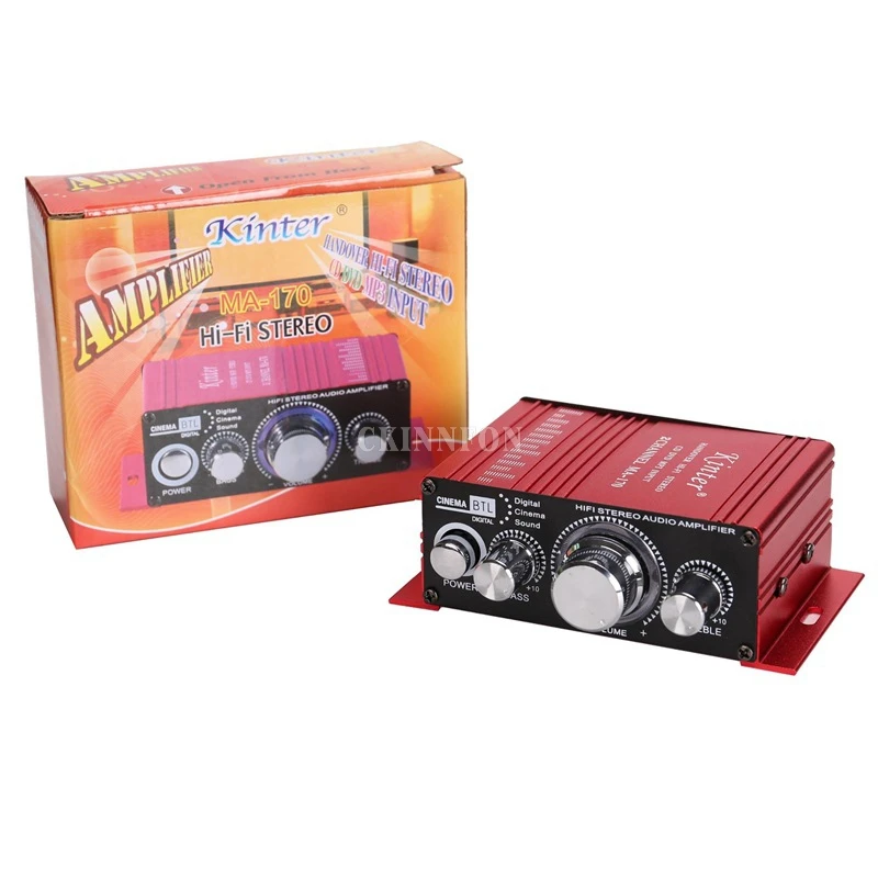 50 шт./лот Kinter Ma 170 DC12V Mini 2 0 20 Вт + аудио мотоцикл автомобильный усилитель|car amplifier|kinter