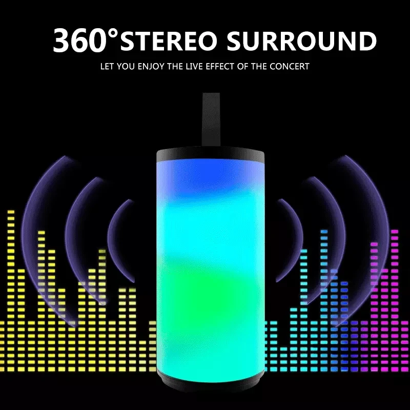 Портативная Водонепроницаемая bluetooth 5 0 колонка сабвуфер 3D стерео Беспроводная с