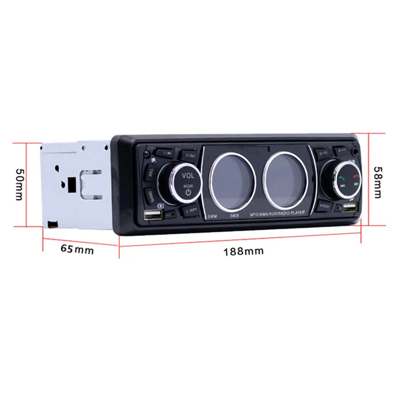 Автомагнитола 1DIN стерео Bluetooth mp3-плеер FM-приемник 60 Вт x 4 12 В поддержка зарядки