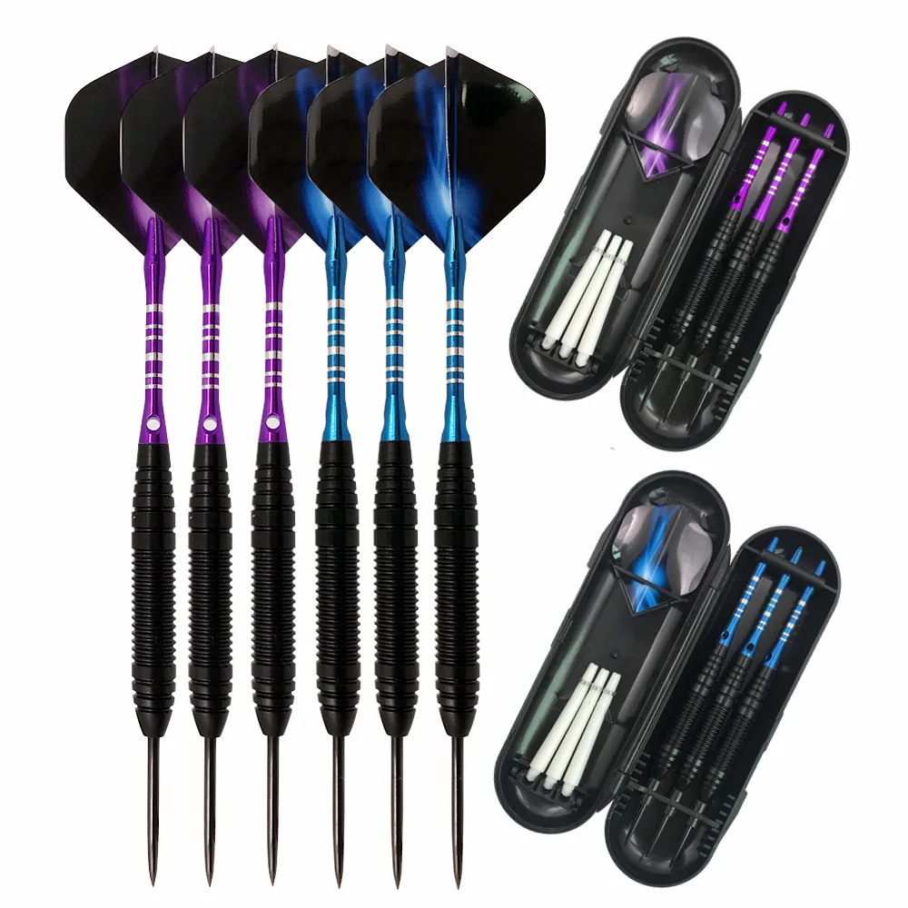 3pcs/set Professional Darts Free Carry Box GOODARTS 21g Black Golden Color Steel Tip With Brass Shafts | Спорт и развлечения
