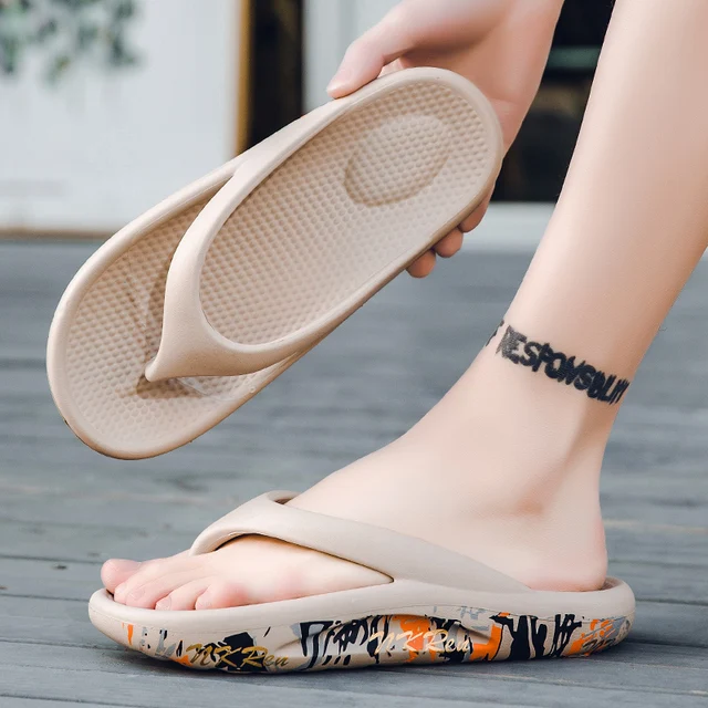 New men and women beach slippers simple household couple models coconut shoes non-slip bathroom sandals and slippers flip-flops
