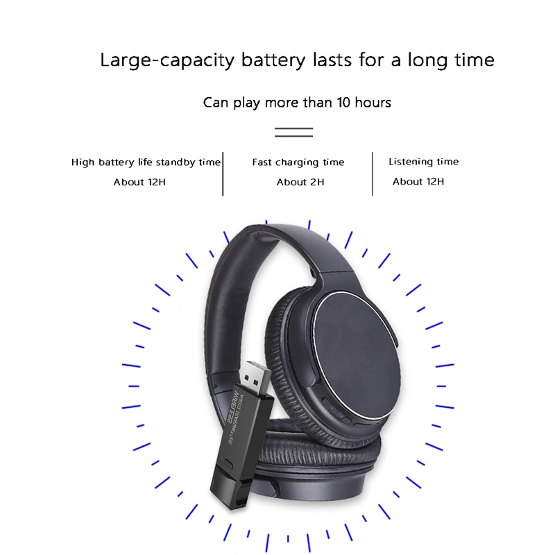 

Bluetooth Headphone + USB Transmitter for TV PC PS4 Aptx Wireless Earphone HiFi Stereo Gaming Headset