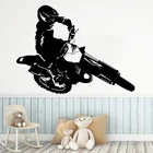 Наклейка на стену мотоцикл мотоциклист Райдер рыцарь домашний декор Мальчики украшение для спальни Мотокросс экстремальный спорт художественная роспись
