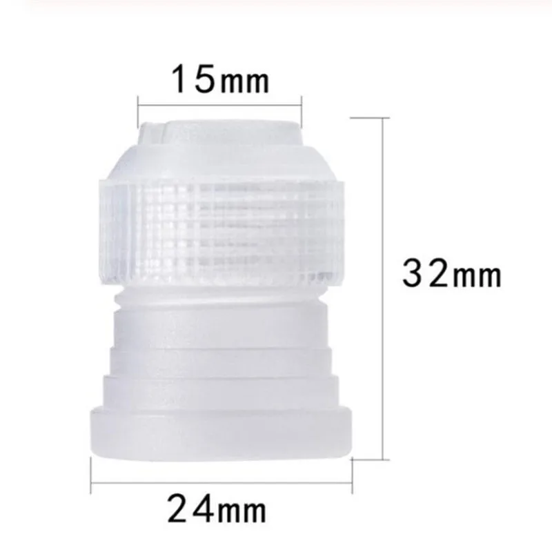 12PC/Set DIY Silicone Icing Piping Cream Pastry Bag Stainless Steel Nozzle Converter Kitchen Baking Tips Cake Decorating Tool | Дом и сад