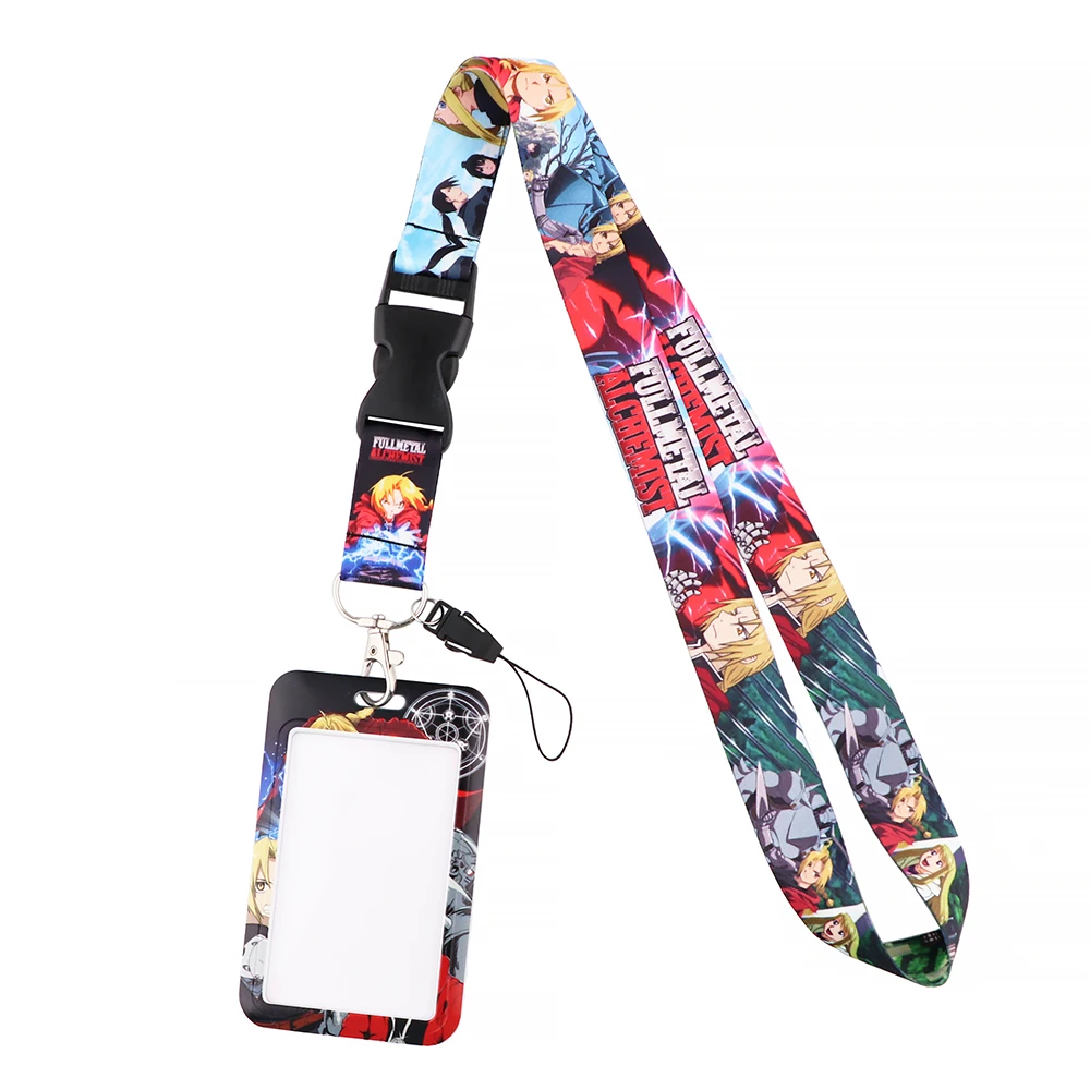 

JF324 Anime Figure Cartoon Keychain Lanyards ID Badge Holder Badge Passport Gym Cell Phone USB Badge Holder Key Strap