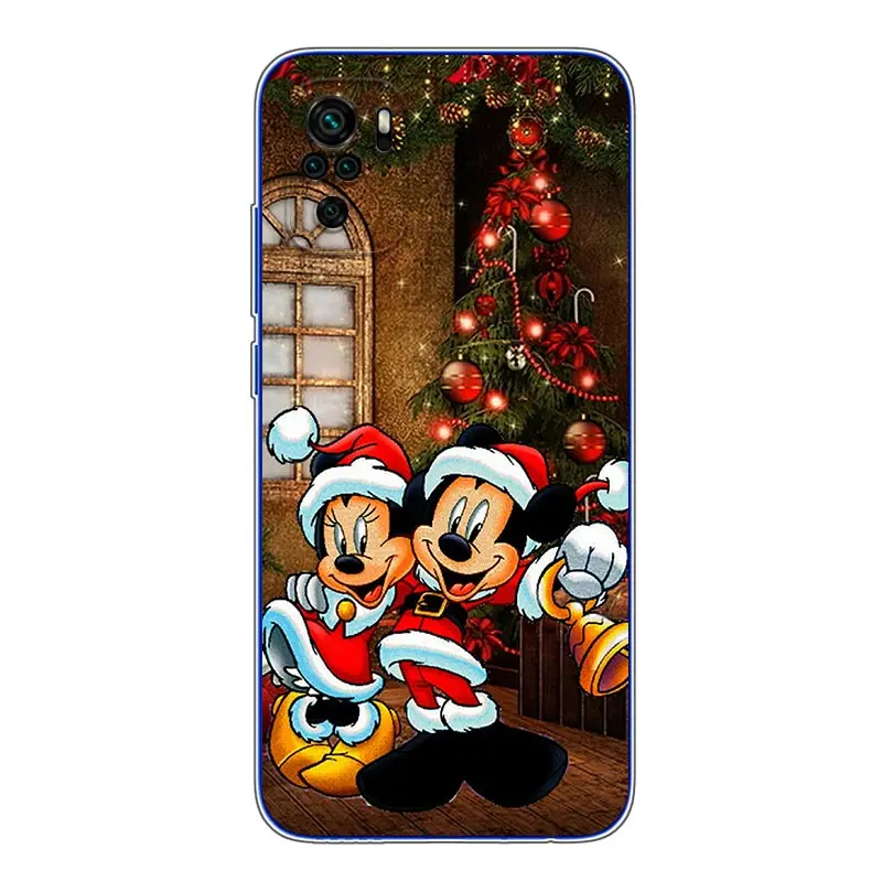 For Xiaomi Redmi Note 4 4X 5A 5 6 7 8T 8 9T 9S 9 10 10S Prime Pro Max Soft TPU Christmas Mickey Minnie Transparent Phone Case