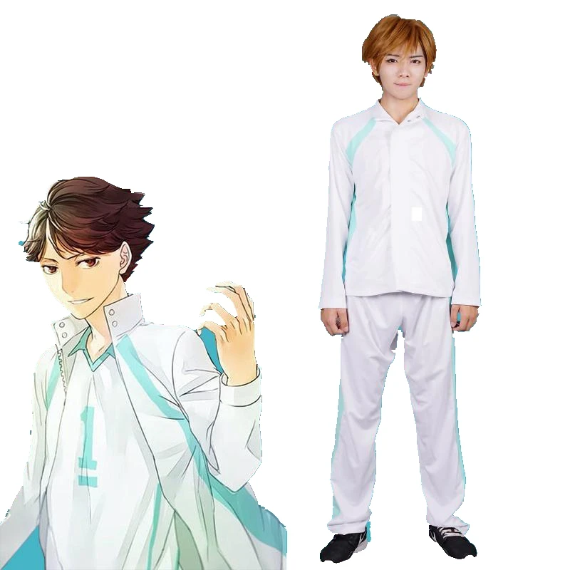 Унисекс аниме Cos Haikyuu! Куртка с коротким рукавом Oikawa Tooru верхняя одежда пальто |