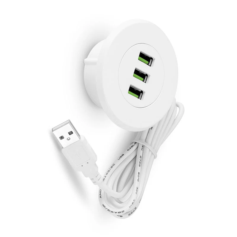 Хит продаж 3 порта высокоскоростной usb-хаб несколько для мебели компьютерный стол