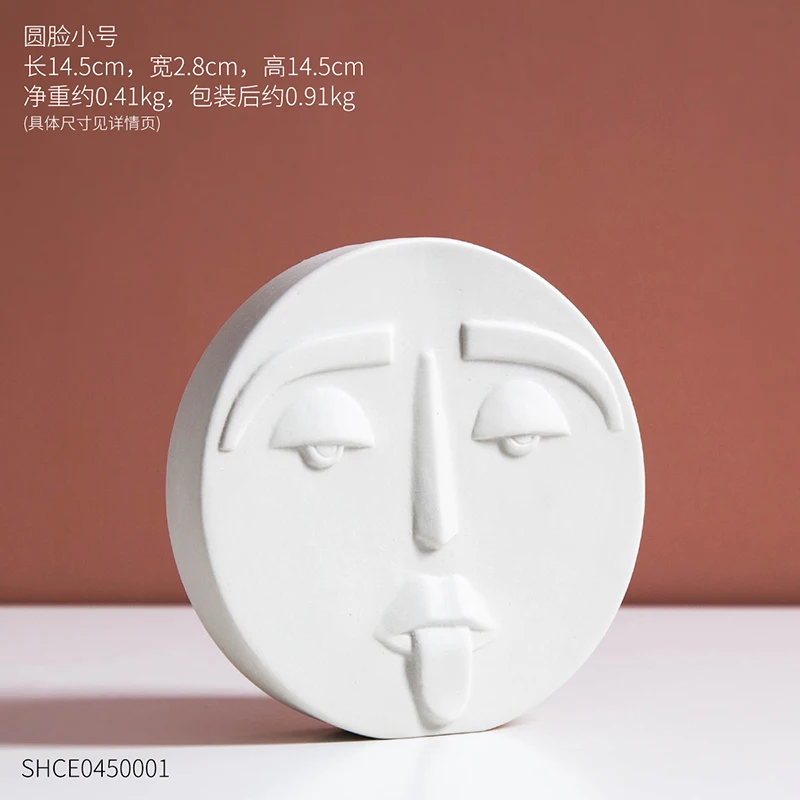 

Creative Nordic Flower Vase Modern Minimalist Ornaments Office Desk Face Art Vases Living Room Jarrones Home Decoration DF50HP