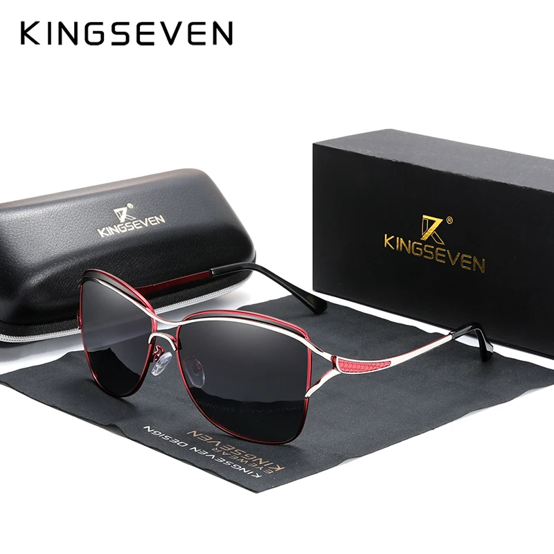 KINGSEVEN ретро женские солнцезащитные очки поляризованные Роскошные женские брендовые дизайнерские солнечные очки с градиентными линзами для женщин