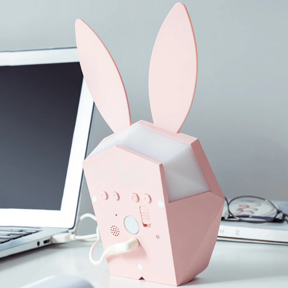 Многофункциональный светодиодный цифровой будильник Mi Rabbit лампы с акустическим