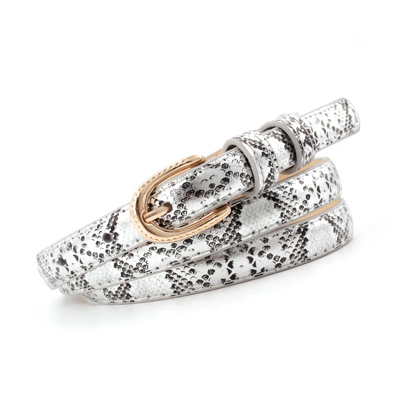 

Тонкий кожаный ремень, женский модный пояс со змеиной текстурой, пряжкой с язычком, пояс для джинсов, брюк, пояса, корсет, ремень для платья, д...