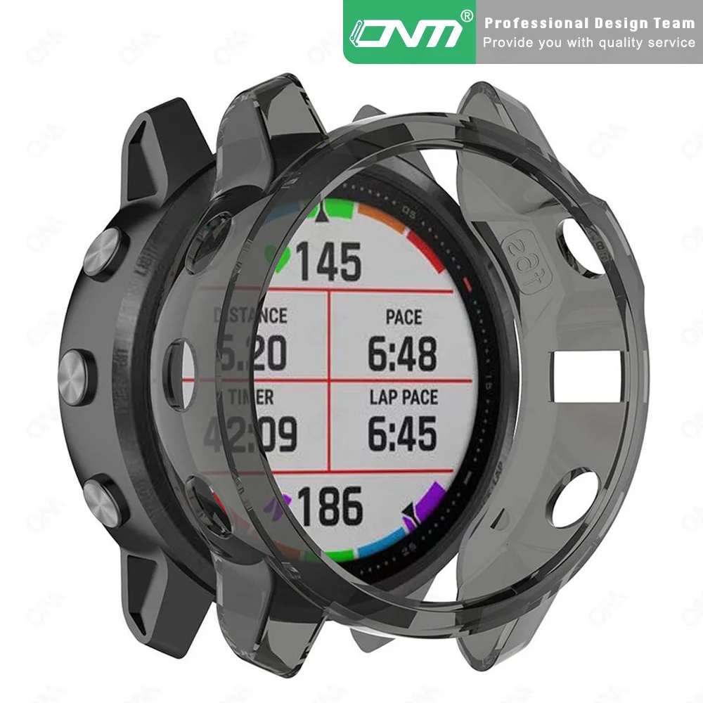 Защитный чехол + защита для экрана Garmin Fenix 6 6X 6S 5 5S 5X Plus TPU прозрачный защитный с