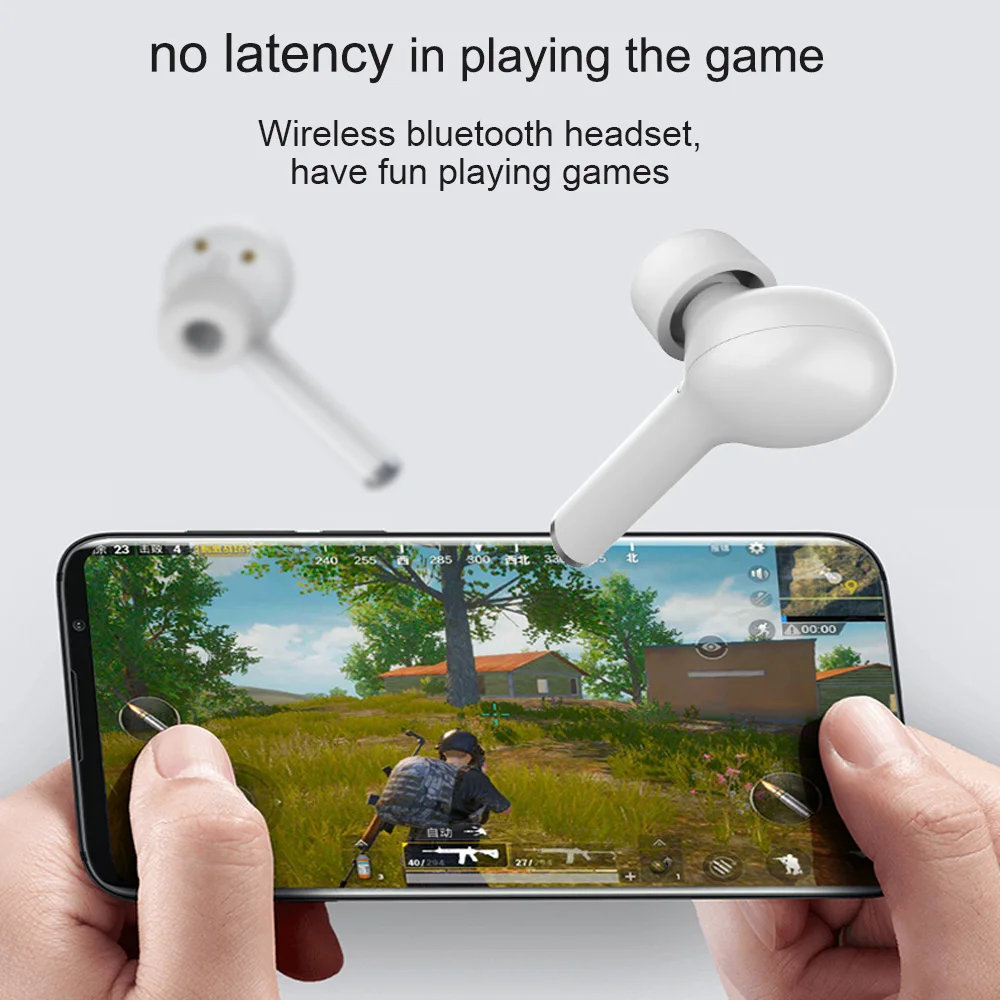 

Wireless Earphone TW50 Bluetooth Headset Fingerprint Touch Gaming Earphones with Charging Box Bluetooth Earphones Hifi Headset
