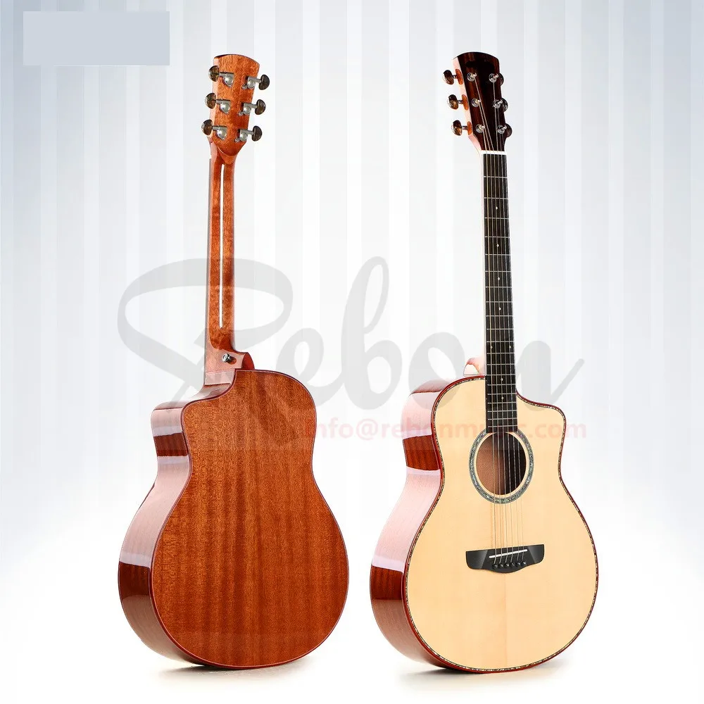 

36 Inch All solid Spruce&Mahogany Acoustic Guitar