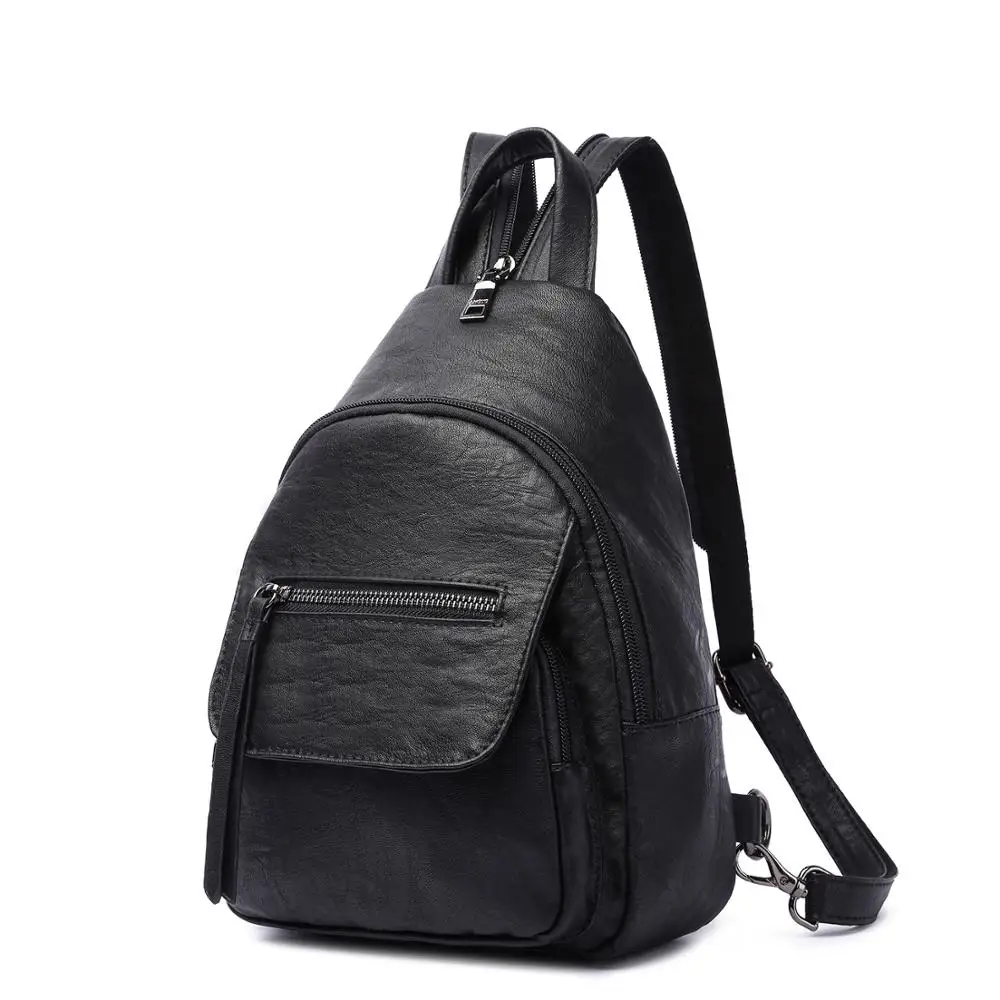 Amelie galanti роскошный кожаный рюкзак женский дорожный мини рюкзак Mochilas Школьные сумки женская сумка на плечо модный - Цвет: black