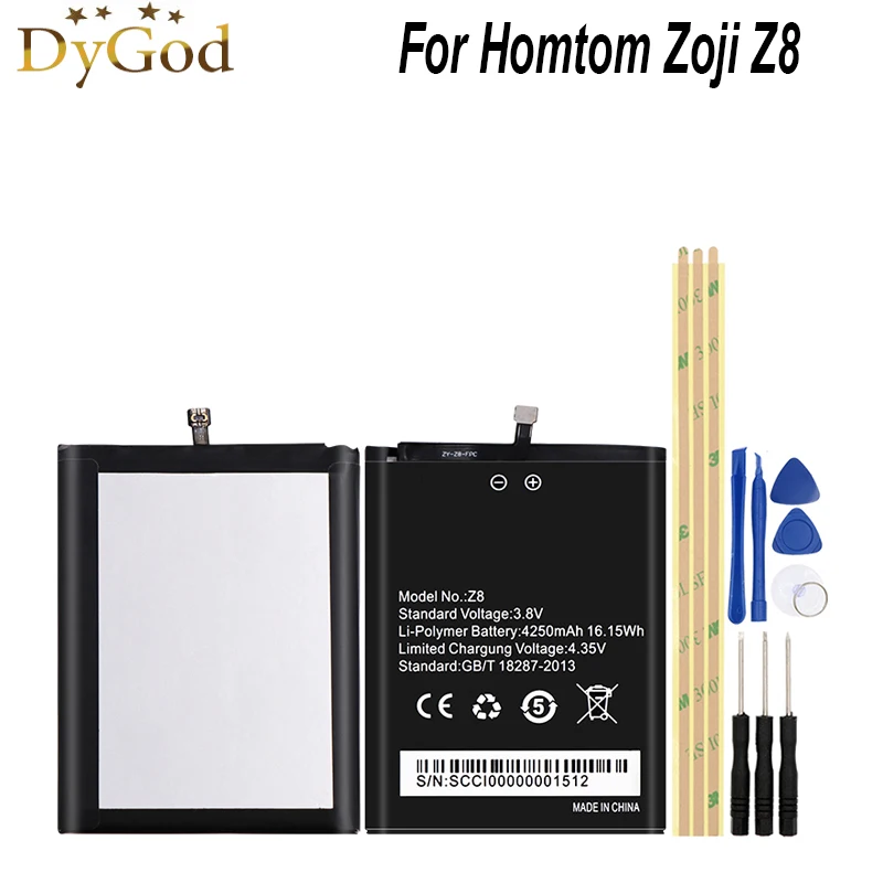 

DyGod 4250mAh для Homtom Zoji Z8 батарея Высокое качество Мобильный телефон запасная батарея для Homtom Zoji Z8