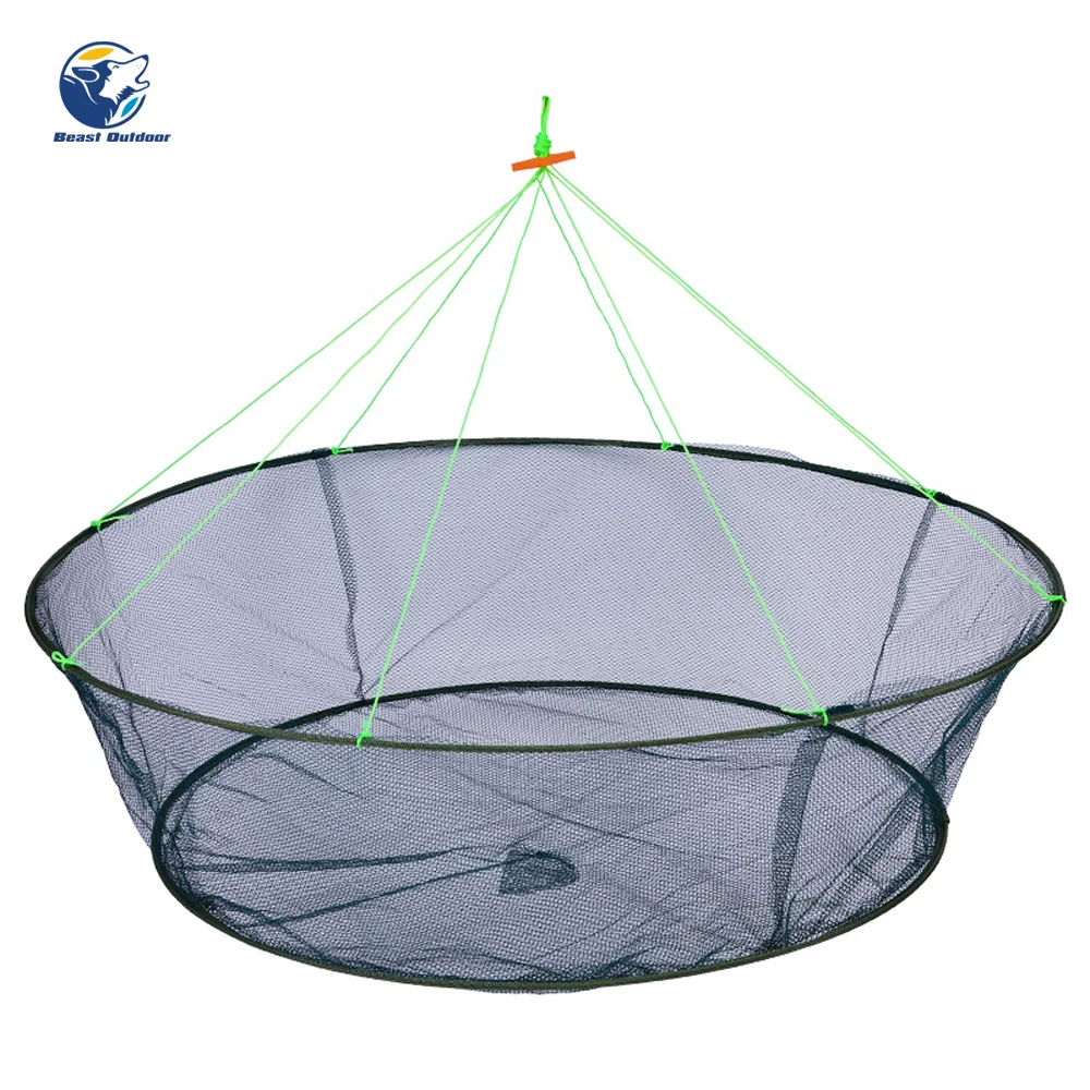 Портативная Складная рыболовная сеть Накидная для ловли креветок раков