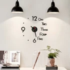 Настенные 3d часы в скандинавском стиле, бесшумные настенные часы, для дома, гостиной, современный дизайн, зеркальные настенные часы, украшение для дома и офиса