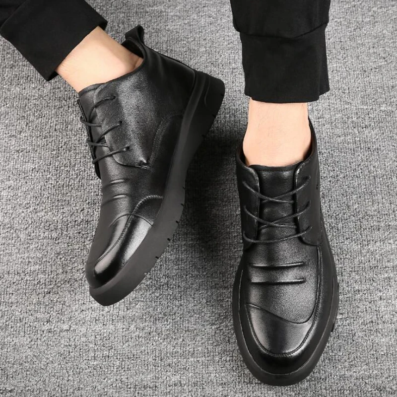

Men Boots Anti-Skidding Leather Dress Shoes Brand Waterproof Sneakers Outdoor Male Hiking Work Shoes Drop Ship