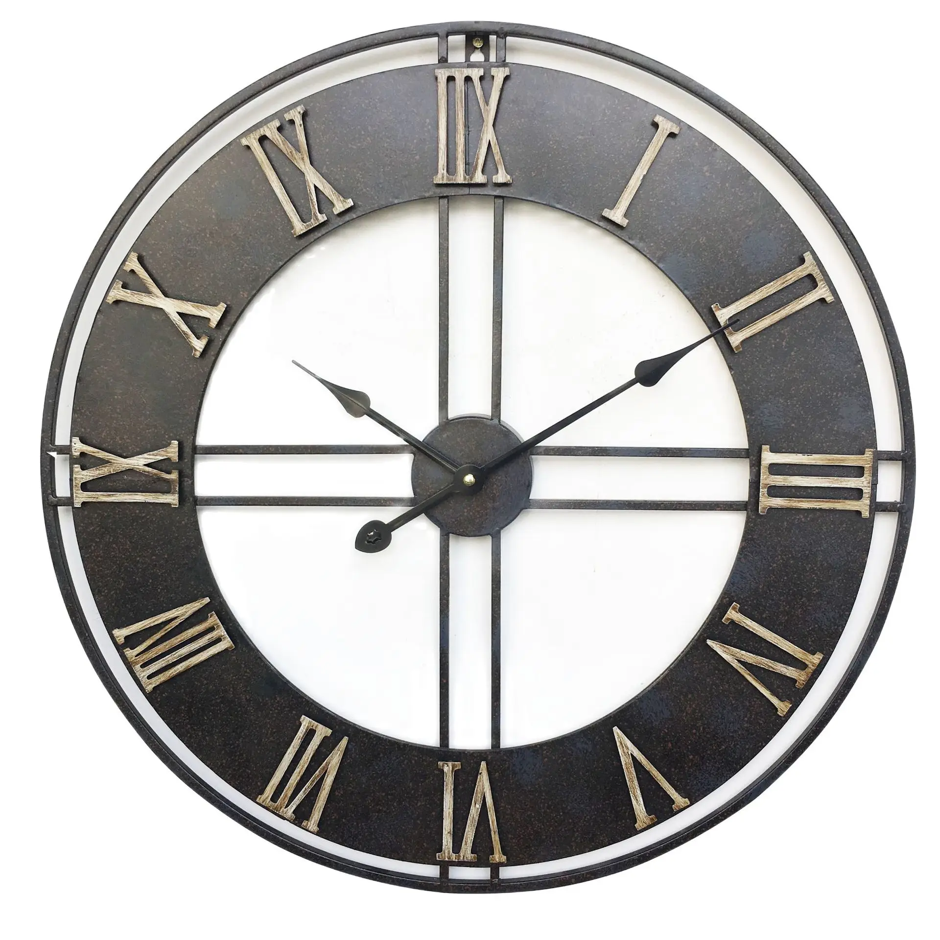 Большие 3d настенные часы в стиле ретро металлические креативные большие