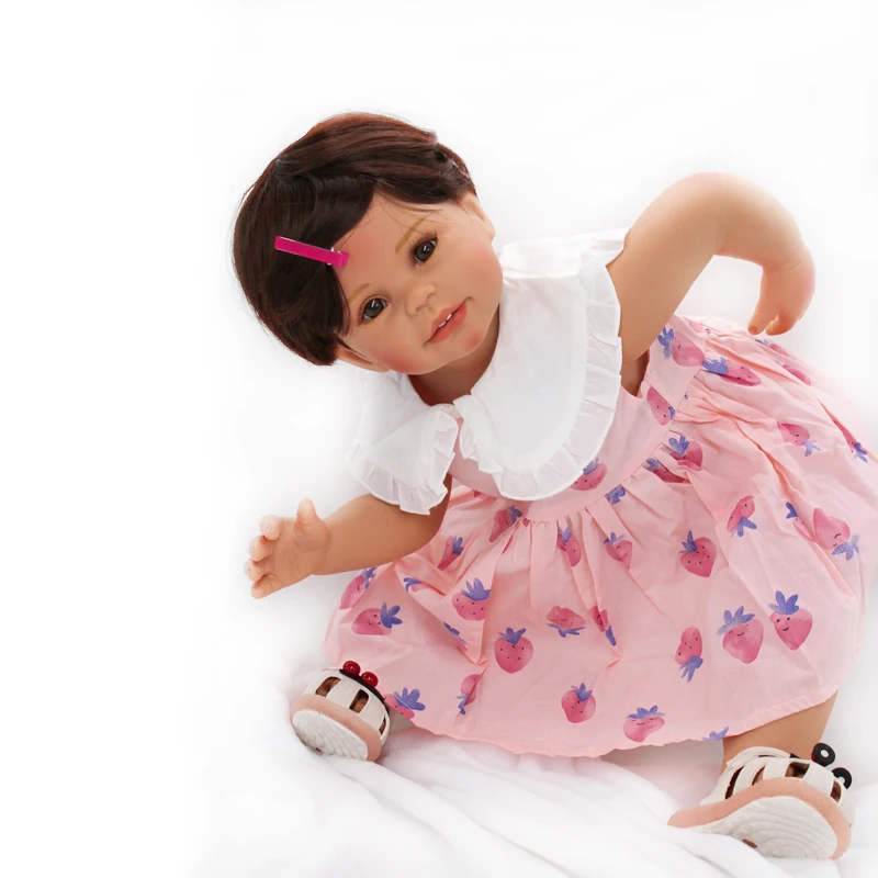 

28 Inch 70cm Full Silicone Reborn Baby Doll Joints Toddlers Realistic Model Art Collection Simulation Toys Children's Playmate