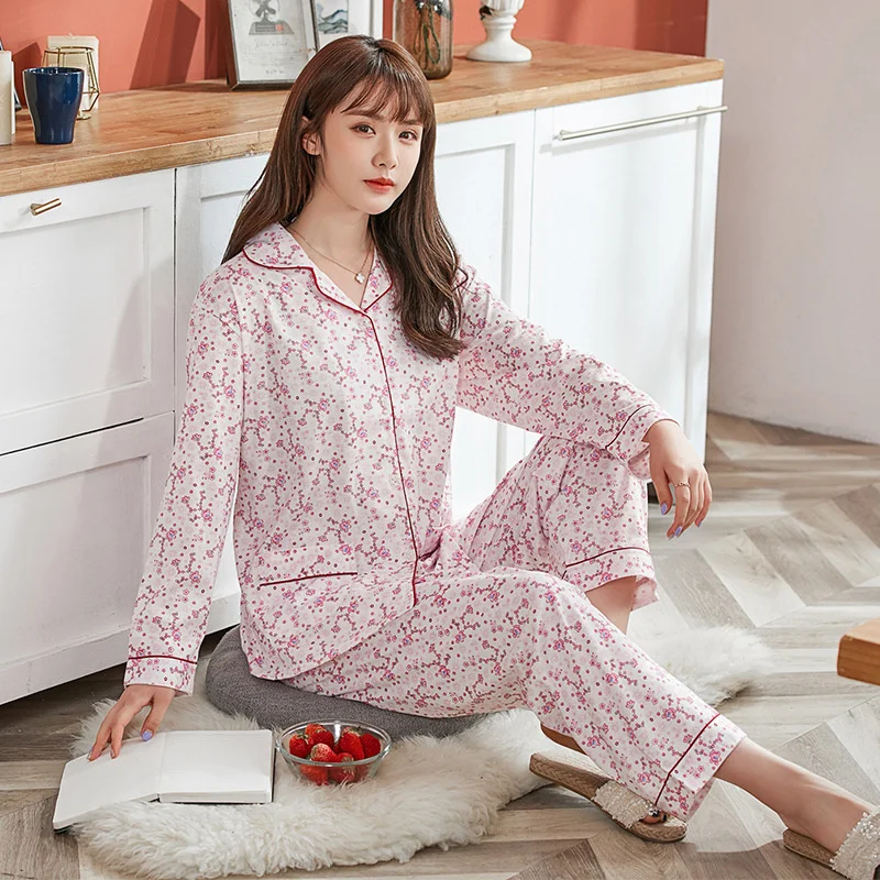 Мужская осенне-зимняя Пижама корейский Свободный комплект одежды для сна с