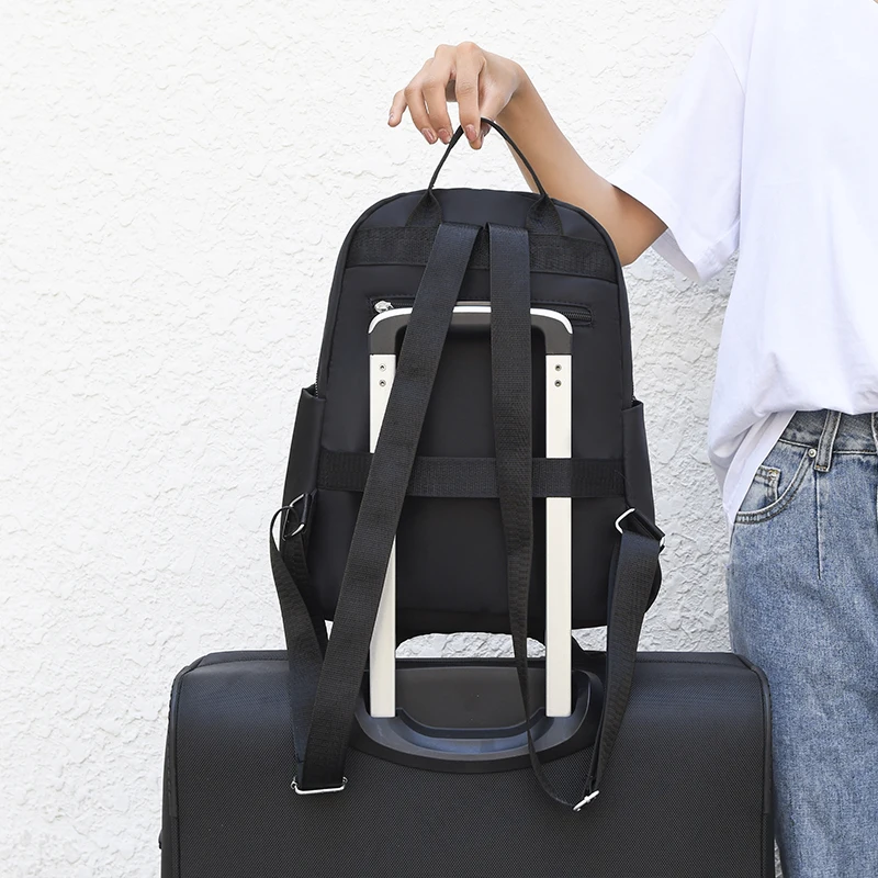 Женский рюкзак с защитой от кражи черный рюкзак-Оксфорд школьная сумка для