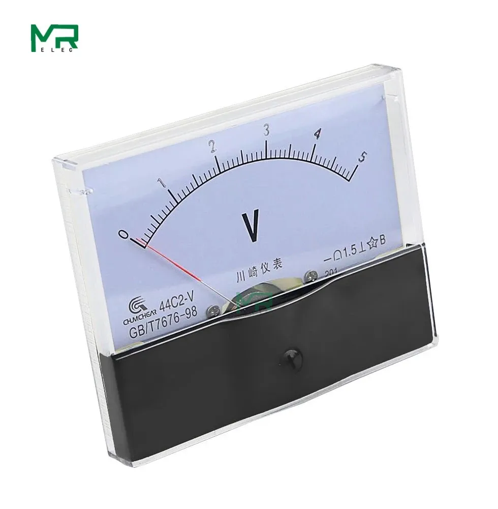 Вольтметр постоянного тока 44c2 аналоговая панельная указка 1 в 3 5 10 15 20 30 50 75 100 150 300