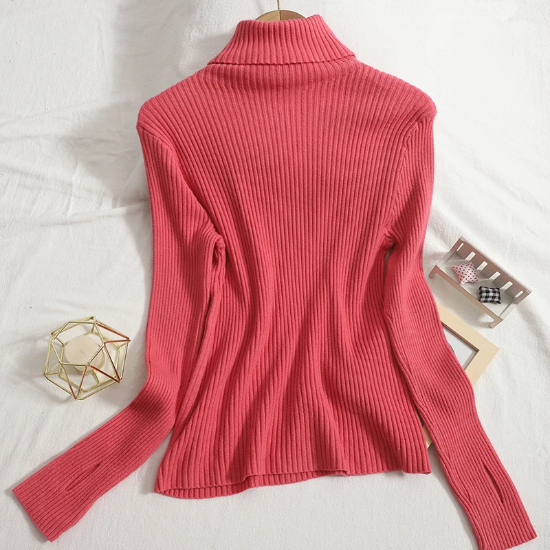 Осенне-зимний базовый мягкий свитер для женщин пуловеры 2021 женский с высоким