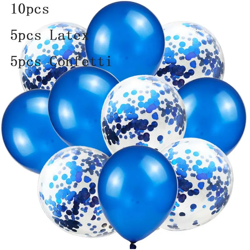 latex blue 10 шт./компл. конфетти воздушные шары ко дню рождения свадебные шары шар День рождения украшения детский розовый костюм с рисунком из воздушные шары для дня рождения ХП - Цвет: latex blue