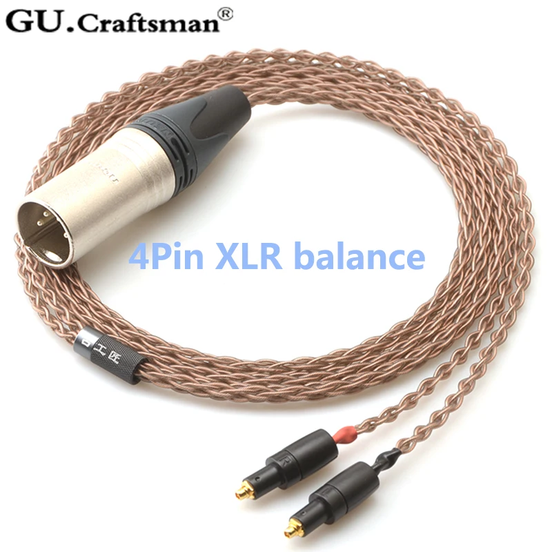 GUcraftsman 6N OCC медь для SHURE SRH1440 SRH1540 SRH1840 4Pin XLR 2 5 мм/4 4 мм балансировочный кабель