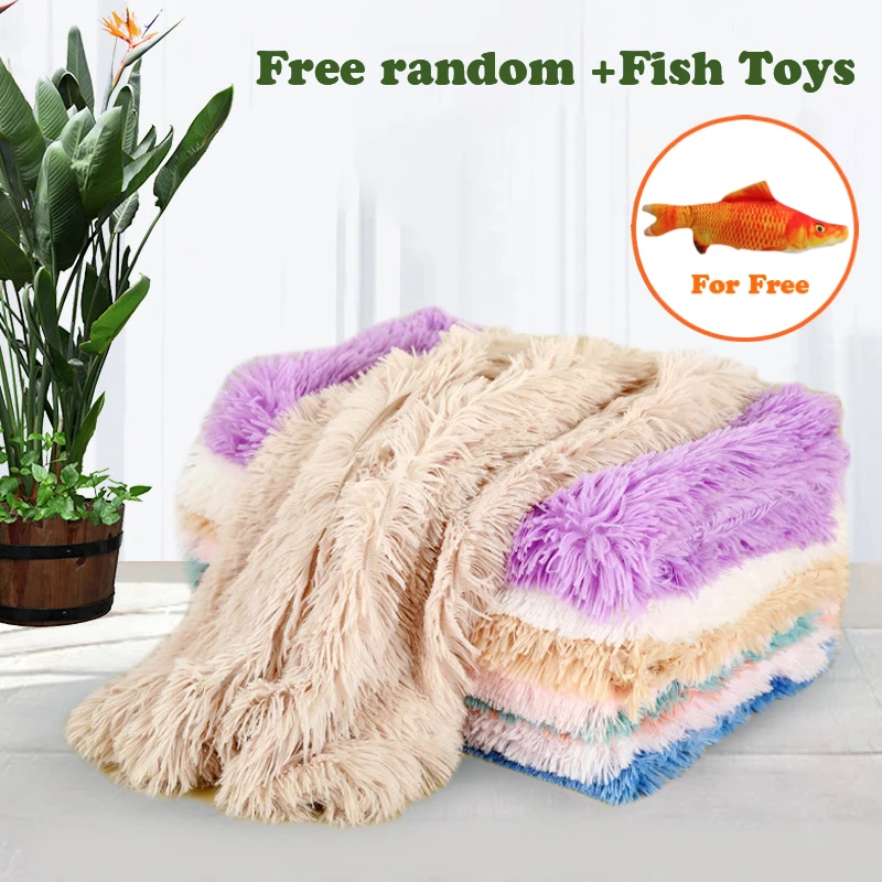 

лежак для собак товары для собак диван кровать товары для животных Мягкое плюшевое домашнее животное, двойное одеяло, матрас, подушка для ще...