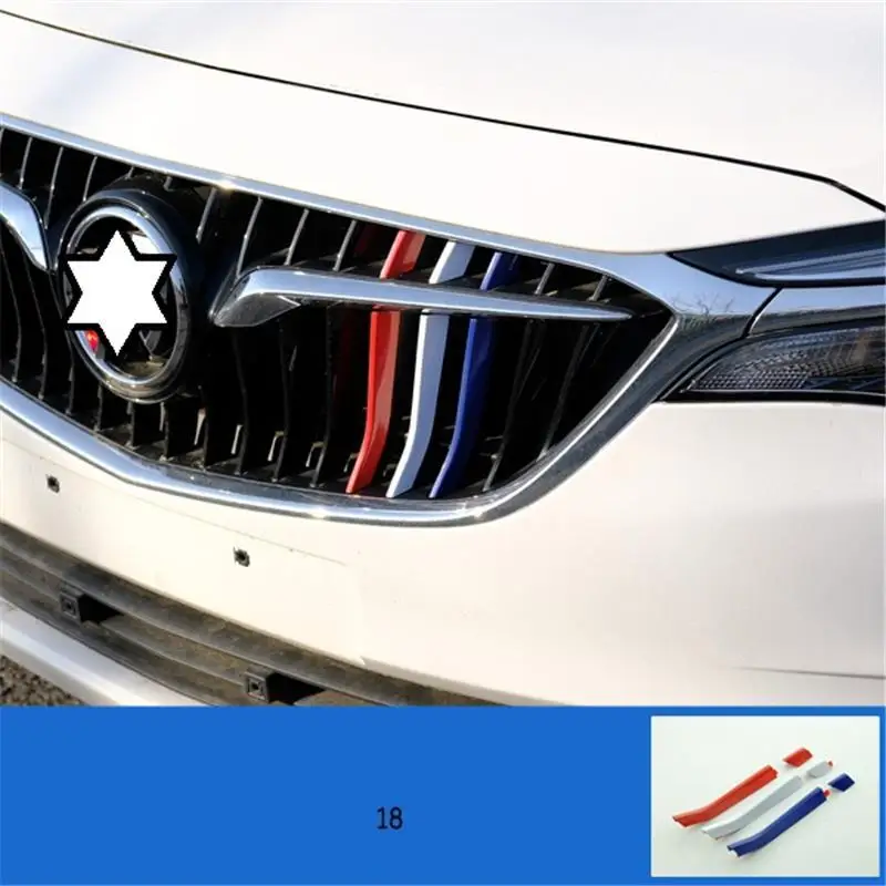 Кузова передний бампер решетка наружная Automovil автомобильный модифицированный аксессуар отделка наклейка полосы Чехлы 18 для Buick Excelle GX