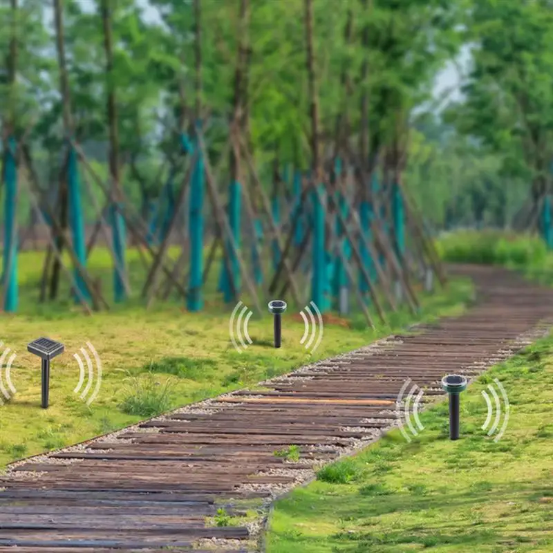 2 шт. ультразвуковой отпугиватель вредителей на солнечной батарее | Дом и сад