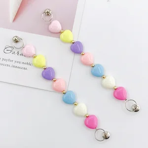 new diy mobile phone case jewelry accessories handmade plush love bracelet girls mobile phone anti fall hanging chain free global shipping