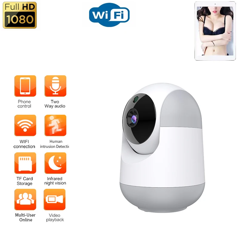 

Панорамная IP-камера HD 1080P, PTZ, 360 °, с автоматическим отслеживанием