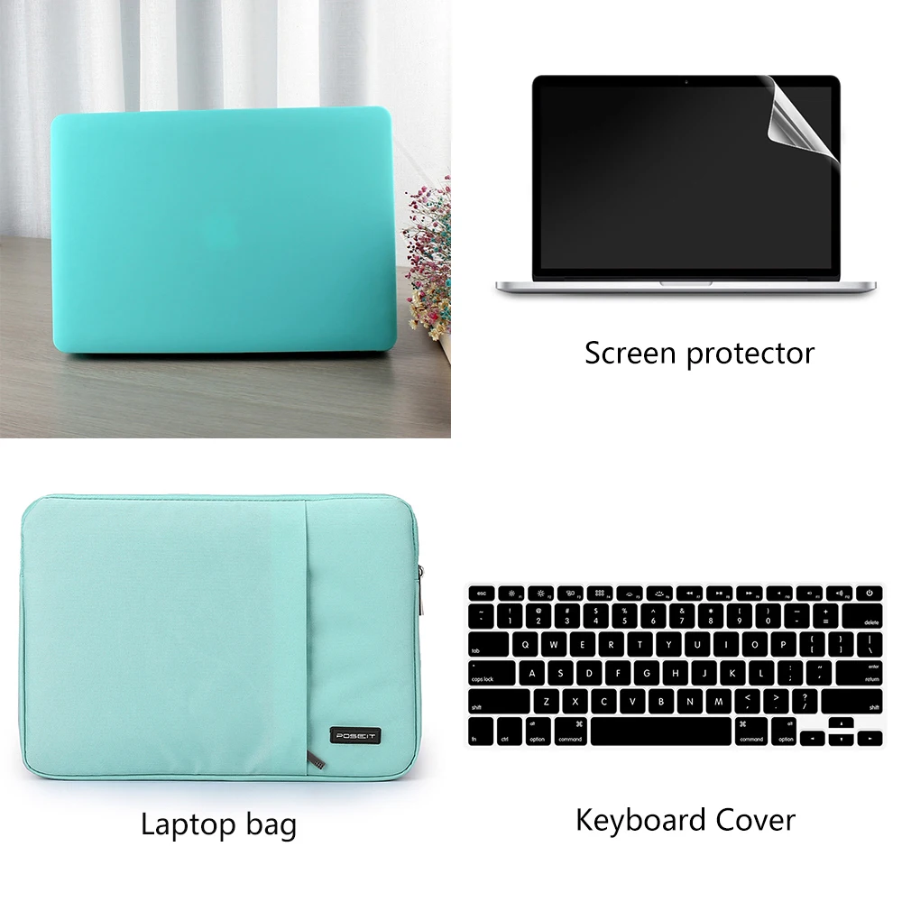 Laptop sleeve case For Apple Macbook Air 11&quot Pro 15 Retina 12'' Frosted Surface Matte Hard Cover Case new 13 touch bar A1706 |