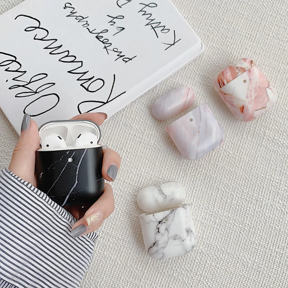 SUYACS футляр для наушников AirPods 3 2 1 чехол мягкий IMD треснутый мрамор беспроводной