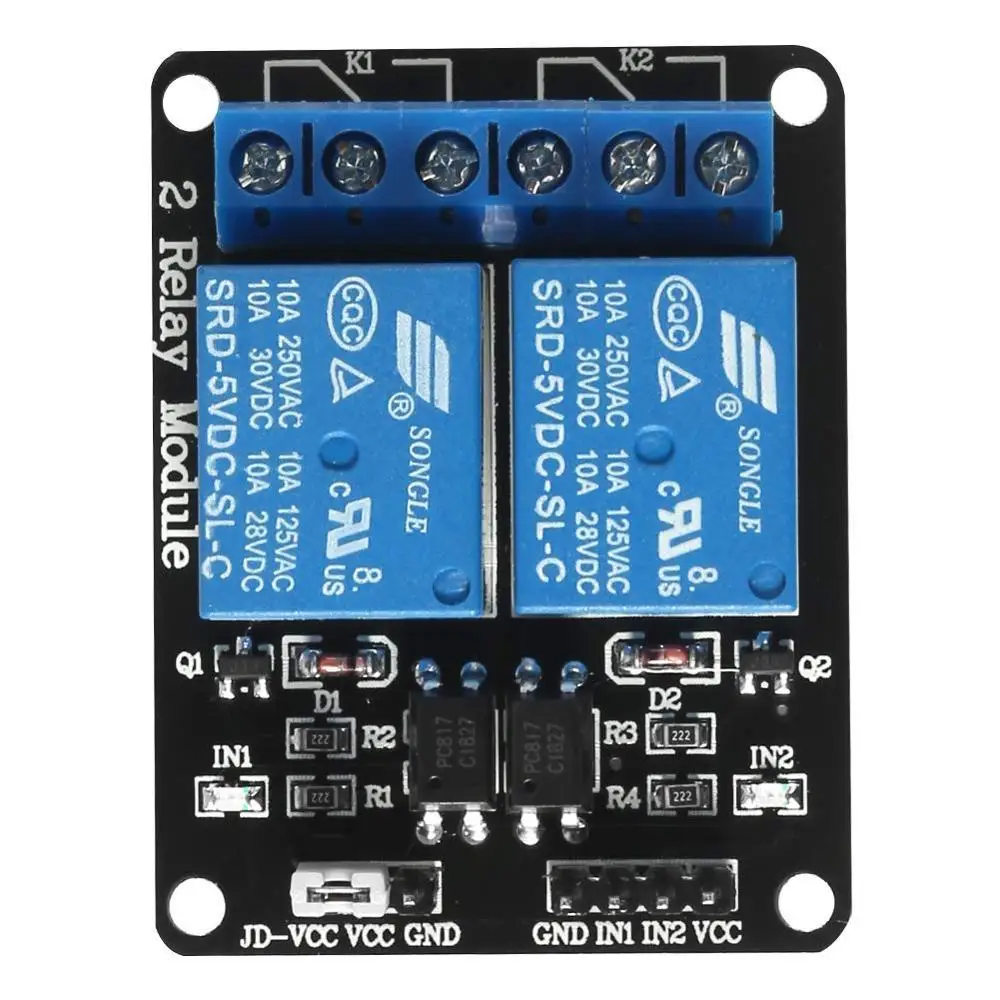2 канальный релейный модуль постоянного тока 5 В для Arduino UNO R3 DSP ARM PIC AVR STM32 Raspberry Pi