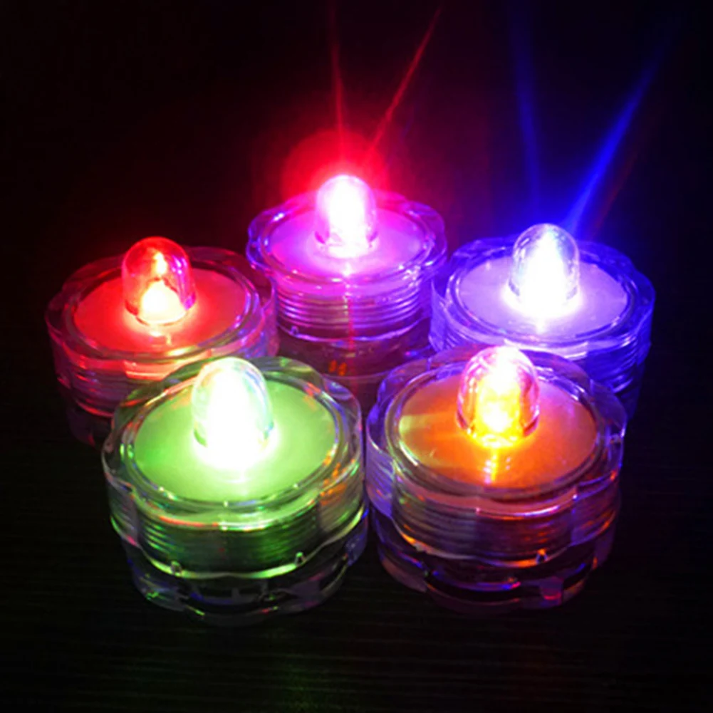 

Super Bright Submersible Waterproof Mini LED Tea Light Candle Lights For Wedding Party Deocration Vase Light