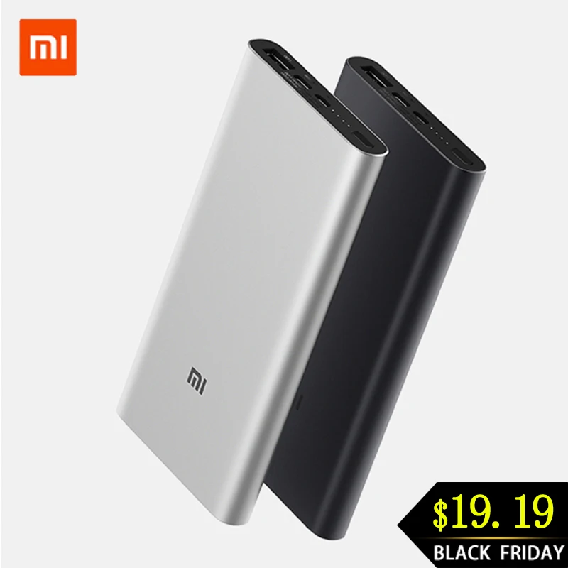 Xiao mi power Bank 3 power bank USB C 10000 мАч портативное зарядное устройство Внешний повербанк двойной выход mi power Bank Xiao mi