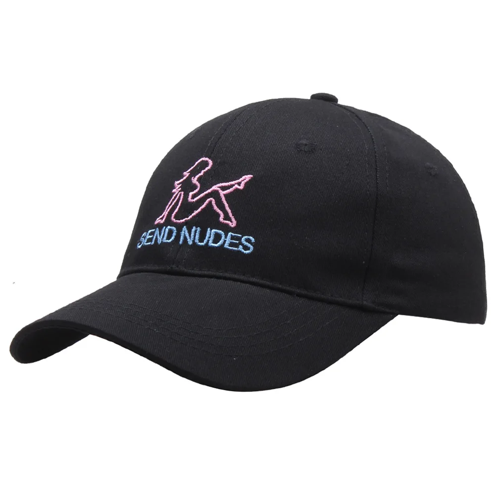 

New 2021 Women's Send Nudes Baseball Caps For Men Letter Boy Embroidery Black Adjustable Snapback Cap Girls Hip Hop Outdoor Hats