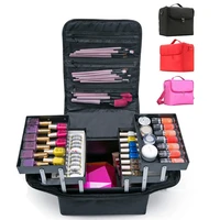 make up bag hand held large capacity multi layer manicure hairdressing embroidery tool kit cosmetics storage case toiletry bag